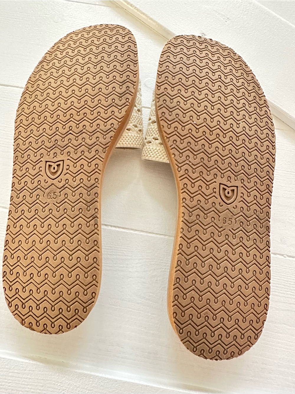 Rothy’s The Slide Sandal Sandy Crochet size 6.5 - Picture 7 of 8